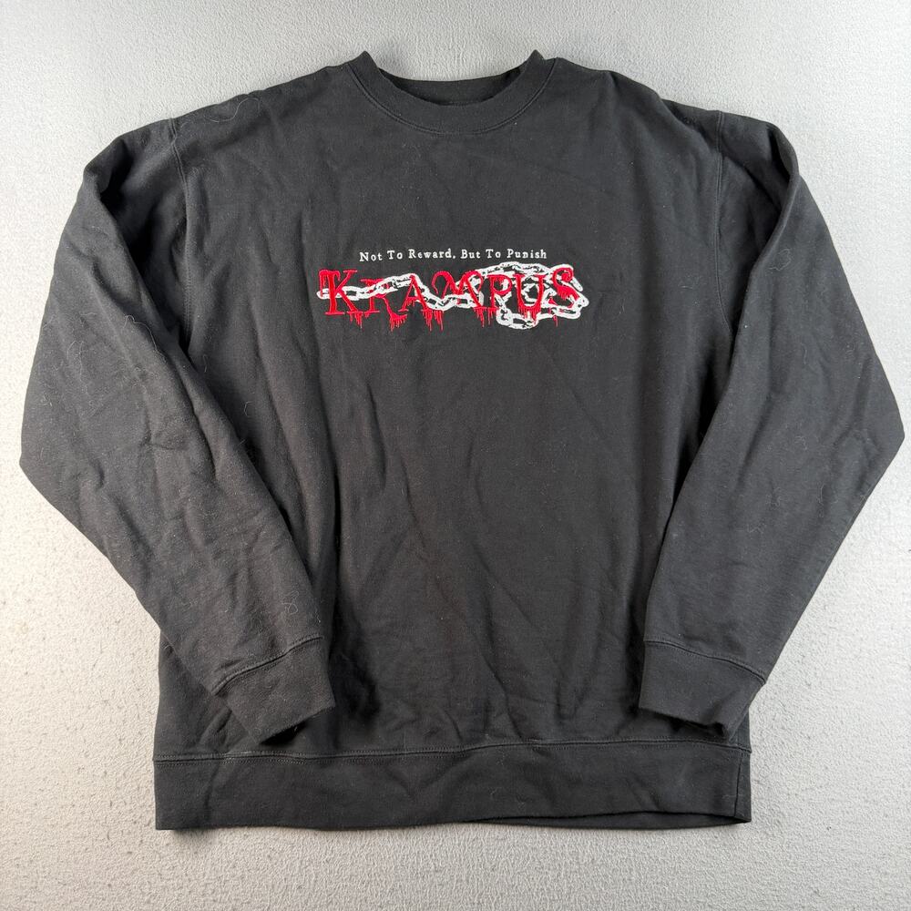 Krampus 2015 Movie Black Embroidered Crewneck Sweatshirt Horror Christmas